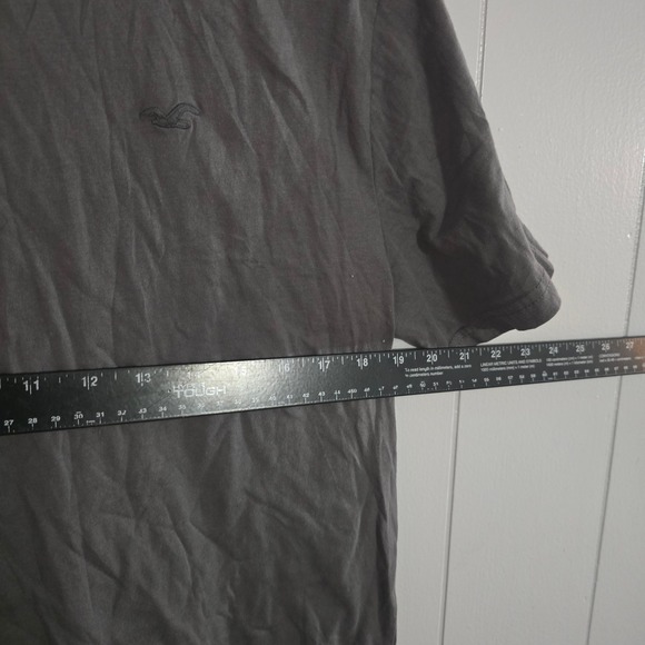 Hollister Core Fit T-Shirt Mens Large Gray Short Sleeve Embroidered Logo - Picture 5 of 7